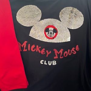 Mickey Mouse Club shirt and LulaRoe leggings